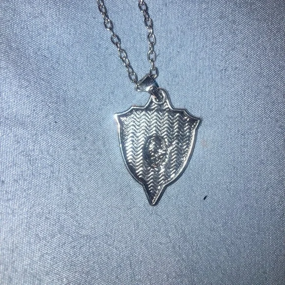 Oakland/Las Vegas Raiders Silver Shield Necklace - Black Enamel - Picture 4 of 4